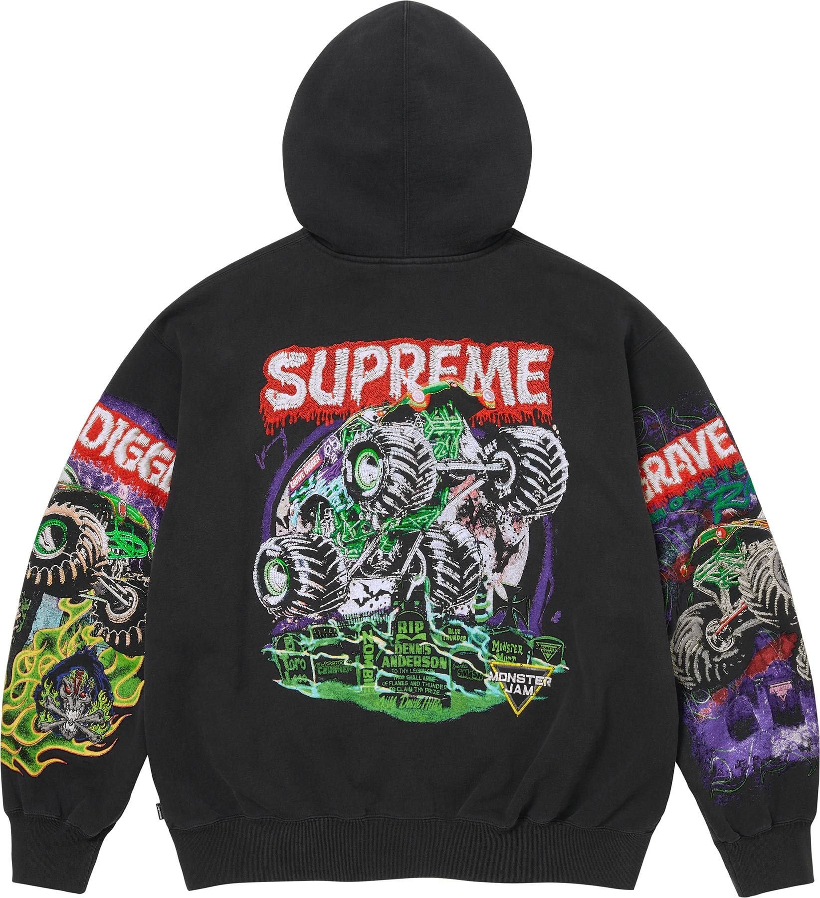 Monster Jam™ Grave Digger™ Zip Up Hooded Sweatshirt view 2